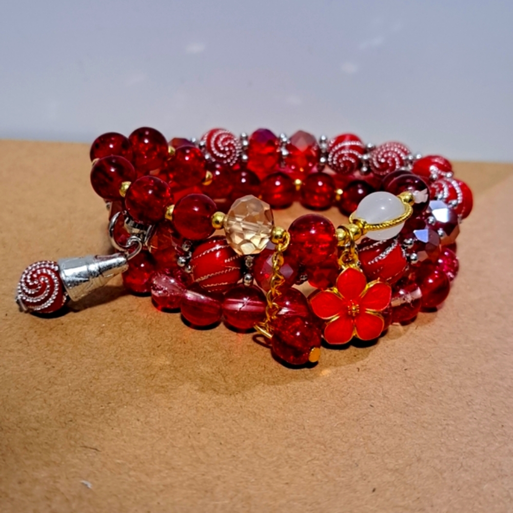Beaded Charm Bracelet Set